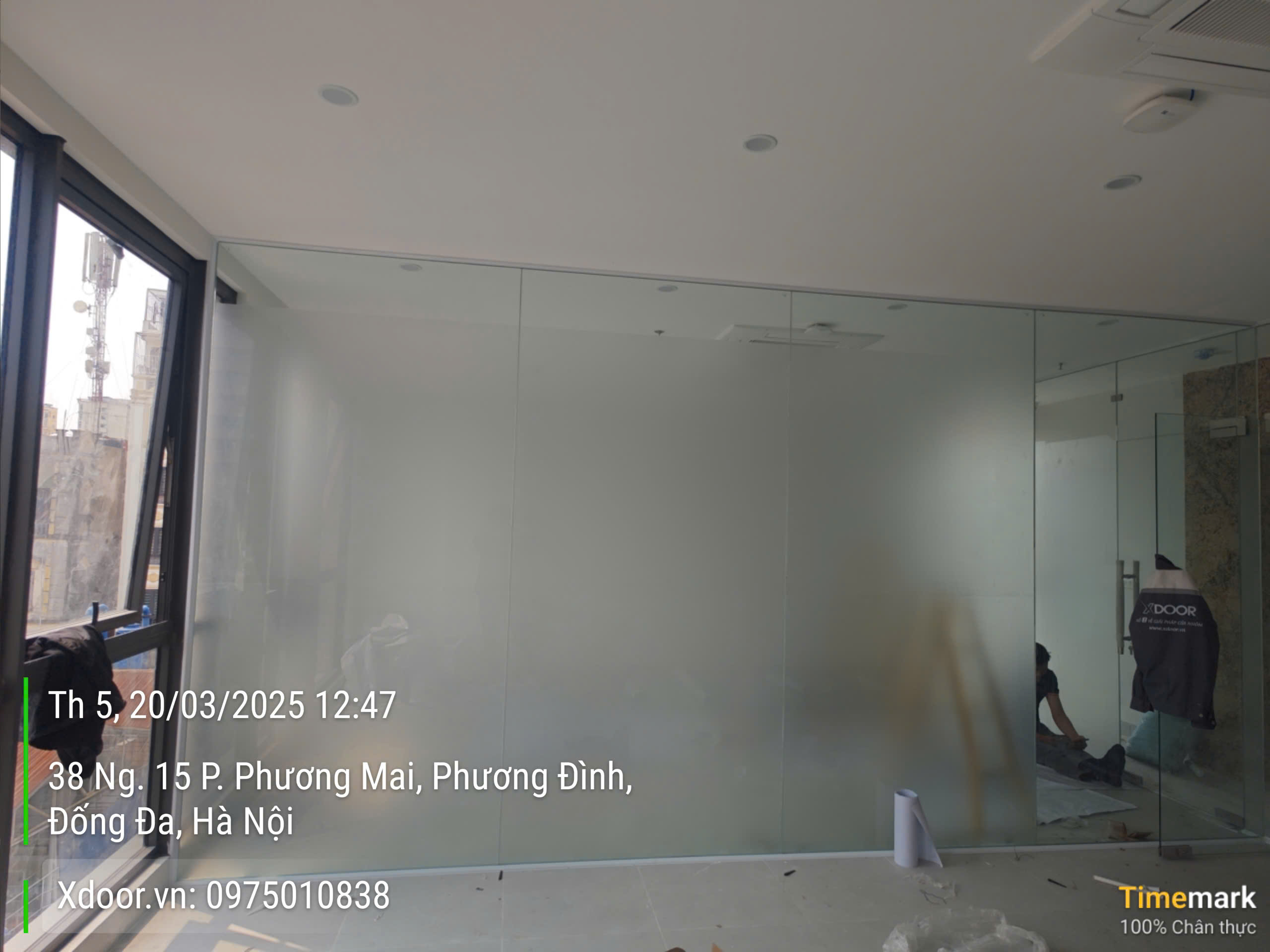 Nhôm Kính Xdoor hoàn thành công trình vách kính cường lực tại tòa nhà Nam Việt, Phương Mai , Đống Đa, Hà Nội